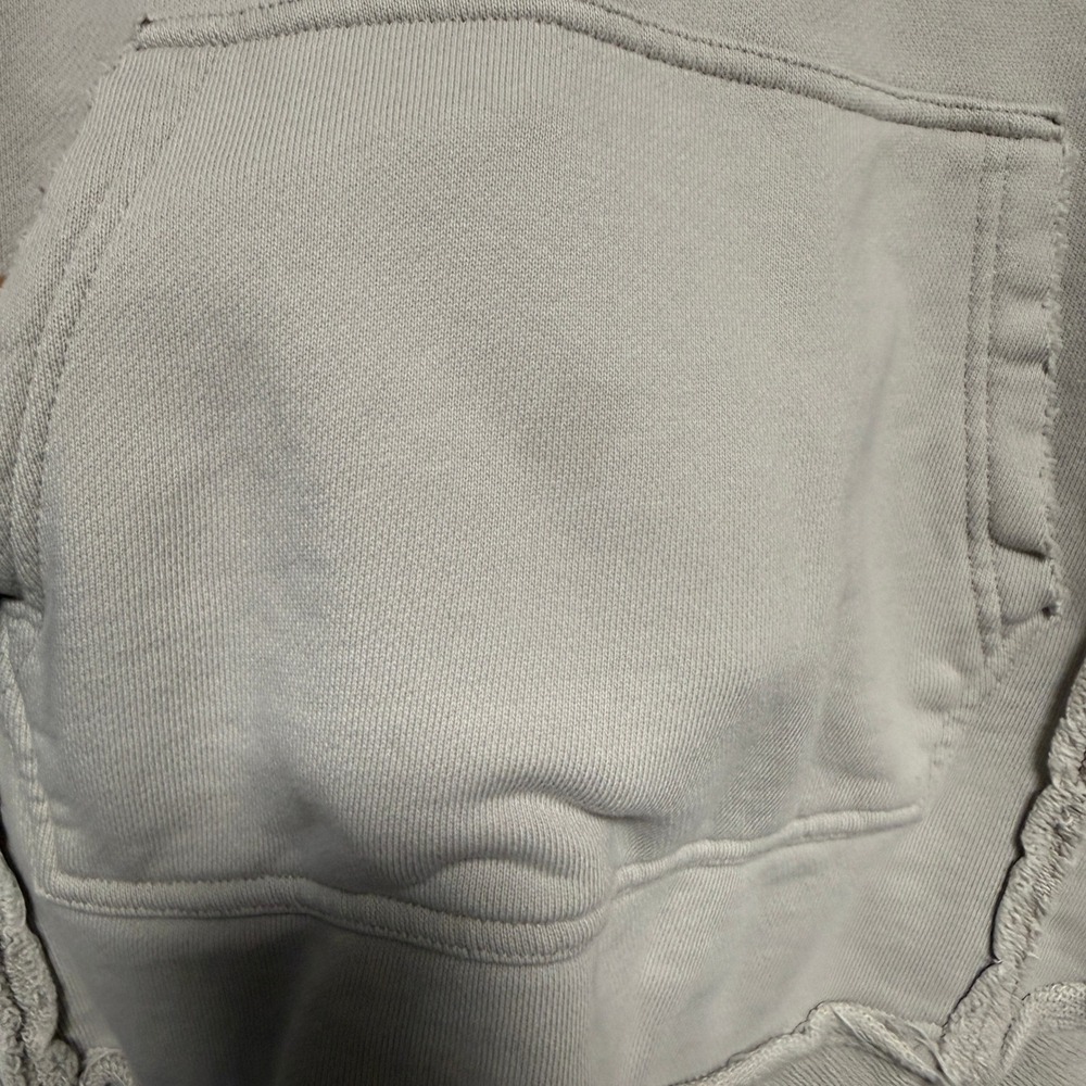 Natural Life Hoodie Womens L/XL Gray Raw Edge Pullover French Terry Boho Earthy - Picture 8 of 10